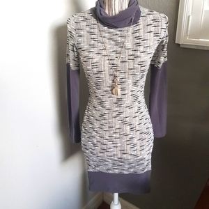 Heather gray knit tunic dress